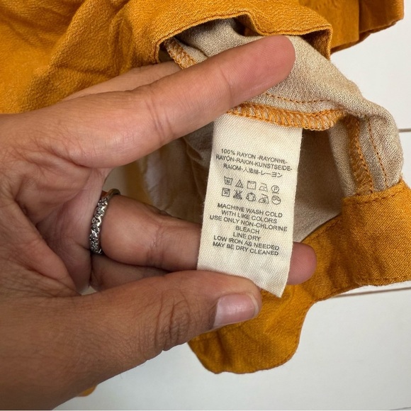 FREE PEOPLE gemma mustard yellow long sleeve tunic mini dress - Picture 6 of 11